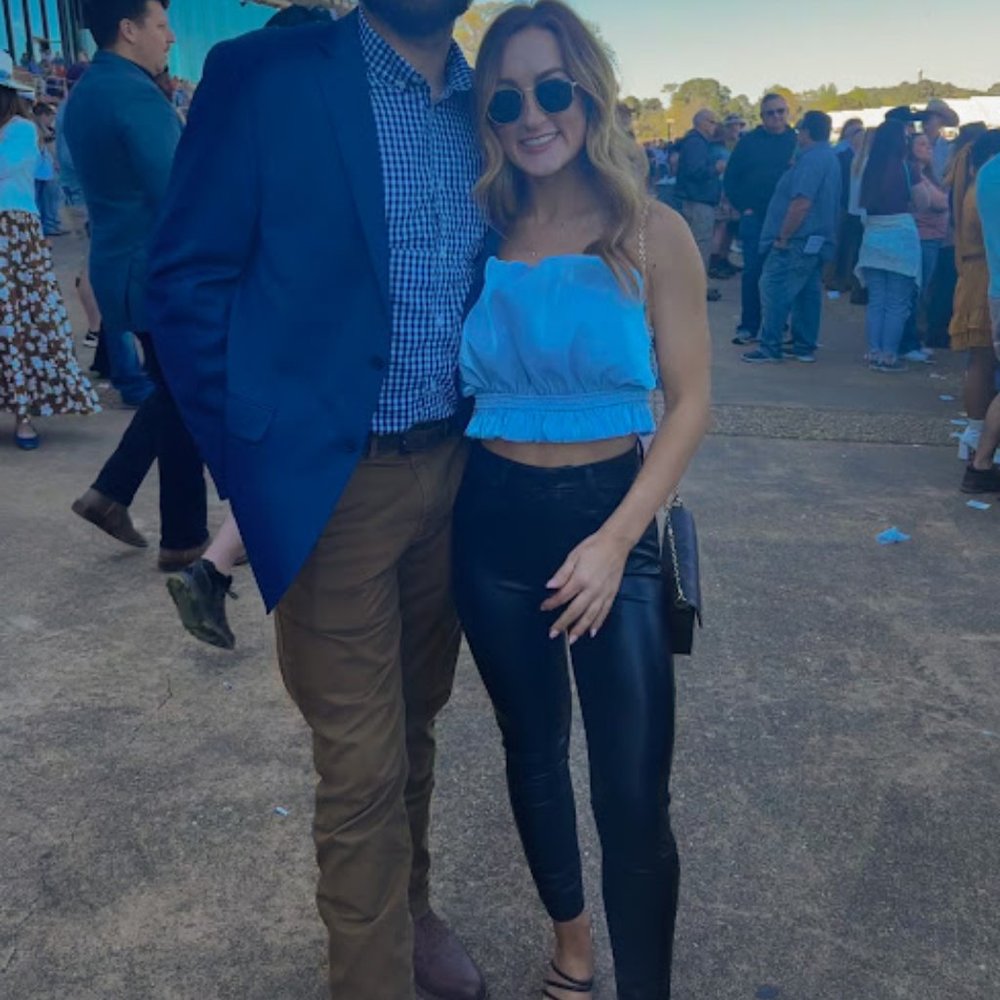 Blue Strapless Crop Top